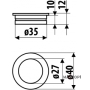 Rankenėlė MD02 įleidžiama D35 mm C 100563